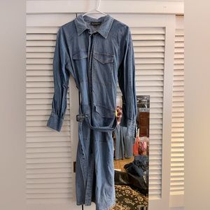 Denim Eloquii Belted Dress